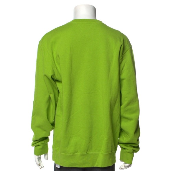 Supreme Cutout Box Lox Sweatshirt Men Size Large Acid Green Pullover SS20 Neon - Picture 3 of 5